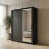 BEAUTYSOFA | Skříň s posuvnými dveřmi HELA 160 cm, černá – Náhled obrázku produktu 1