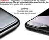 Close-up comparison of a phone screen protector to a phone screen. Produktbild-Vorschau