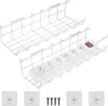 ONVAYA® Cable Channel Desk | White | Držiak na jednoduchý Náhľad obrázku produktu 1