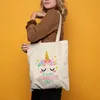 Große Schwester 2023 Jutebeutel Stoffbeutel Canvas Einhorn Produktbild-Vorschau 4