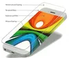 A diagram illustrating the layers of a screen protector on a smartphone. Produktbild-Vorschau