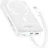 A white magnetic power bank with a USB-C cable attached. Produktbild-Vorschau