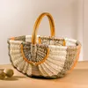 Einkaufskorb Seegras & Rattan orange/natur Produktbild-Vorschau 2
