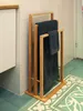 Bambusový držák na ručníky - 42 cm - hnědý Náhled obrázku produktu 3
