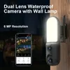 Wandleuchte mit Dual-Objektiv Überwachungskamera, 3MP HD, Produktbild-Vorschau 3