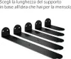 LAMO Staffe per mensole da muro 30 cm 4 pz. nere - Supporti Anteprima dell’immagine prodotto 7