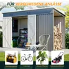 Metall Gerätehaus mit Holzunterstand Garten Brennholzlager Produktbild-Vorschau 4