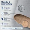 ANRO Badteppich AquaLoop 90x100cm Grau Meterware Badläufer Produktbild-Vorschau 2