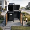 abc HOME Mülltonnenbox 2er Set 240L Metall Anthrazit Produktbild-Vorschau 2