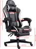 A gaming chair with dimensions indicated by red dashed lines and text labels. Produktbild-Vorschau