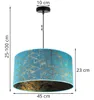 Suspension, lustre, abat-jour, motif doré Voir les images du produit 8