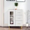 vidaXL Sideboard Weiß 69,5x34x90 cm Holzwerkstoff -  Produktbild-Vorschau 2