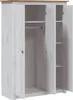 vidaXL Kleiderschrank 3-Türig Weiß 118×50×171,5 cm Kiefer Produktbild-Vorschau 5