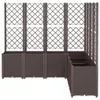 vidaXL Sadzarka z kratką Brązowa 160x160x140 cm PP Podgląd zdjęcia produktu 3
