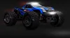 A blue and black remote-controlled monster truck with bright LED lights. Produktbild-Vorschau