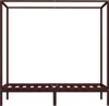 vidaXL Himmelbett-Gestell Dunkelbraun Massivholz Kiefer 90 Produktbild-Vorschau 2