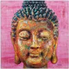 Leinwandbild buddha auf rosa hintergrund 40x40 cm Feeby Produktbild-Vorschau 3