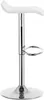 A white bar stool with a chrome base and stem. Produktbild-Vorschau