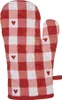 Clayre & Eef Ofenhandschuh 18x30 cm Weiß Rot Baumwolle Produktbild-Vorschau 2