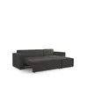 Ecksofa Schlafsofa WALDO Stoff Brooklyn Schwarz-Hell Produktbild-Vorschau 4