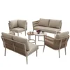 Flieks Rattan Gartenloungeset 6-tlg., Balkonmöbelset für Produktbild-Vorschau 7