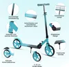 Habib 200mm Cityroller  | Klappbar & bis 100kg: Blau Produktbild-Vorschau 2