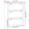 vidaXL Scarpiera  99x32x124,5 cm in legno di pino massiccio Anteprima dell’immagine prodotto 8