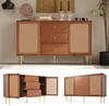 OKWISH Commode 120x40x80 cm - 3 Tiroirs, 2 Portes avec Voir les images du produit 5