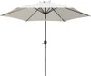 A cream-colored patio umbrella with a black pole and mechanism, shown against a white background. Produktbild-Vorschau