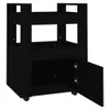 vidaXL Chariot de cuisine noir 60x45x80 cm bois composite Voir les images du produit 6