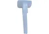 A white plastic curtain glider with a flat head is shown in profile against a white background. Produktbild-Vorschau