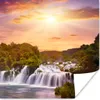 MuchoWow® Poster Wasserfall - Landschaft - Sonne - Wolken - Produktbild-Vorschau 1