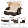 Mucola Fauteuil-cabine de plage en rotin Lit de bronzage Voir les images du produit 3