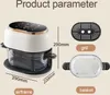 Product dimensions and accessories for an air fryer. Produktbild-Vorschau
