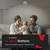 A family with a baby sitting on a couch, with a smoke detector on the ceiling. Produktbild-Vorschau