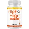 A white bottle of Alpha Edge Forte Kapseln supplements against a white background. Produktbild-Vorschau
