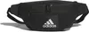 A black Adidas waist bag is shown against a white background. Voir les images du produit