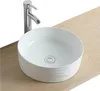 Vasque à poser ronde SERENA en céramique structuré blanche Voir les images du produit 2