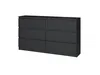 VBChome Kommode mit 6 Schubladen 140 x 40 x 77 cm Schwarz Produktbild-Vorschau 7