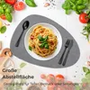 Tovaglietta ovale con sottobicchiere in vetro, set di 4, in Anteprima dell’immagine prodotto 4