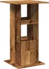 A tall, narrow bar table made of wood with an aged wood appearance. Anteprima dell’immagine prodotto