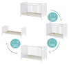 Babybett Kinderbett 70x140 cm Umbaubares Gitterbett Produktbild-Vorschau 2