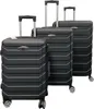 Hartschalenkoffer Set 3tlg Kunststoff Reisekoffer Trolley Produktbild-Vorschau 2