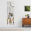 Dekorative Spiegel-Wandaufkleber Baum-Design Silber Produktbild-Vorschau 4