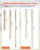 A size chart showing different wooden stakes with their dimensions. Anteprima dell’immagine prodotto