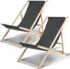 Faziango 2X Liegestuhl Relaxliegestuhl Klappbar Holz Produktbild-Vorschau 1