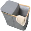 KESPER Wäschesammler grau – 54,5x33x50cm – Bambusrahmen & Produktbild-Vorschau 2