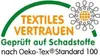 A logo with text indicating textile certification. Produktbild-Vorschau