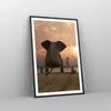 Gerahmtes Poster - Schwarzer Rahmen - Elefant Ufer Meer - Produktbild-Vorschau 8
