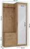 Selsey Duvio - Vestiaire d'entrée avec armoire et miroir, Voir les images du produit 5